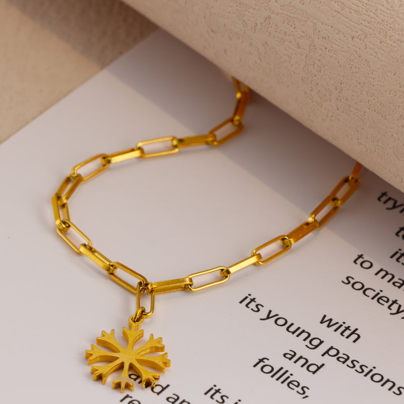 Unique Snowflake Pendant Necklace