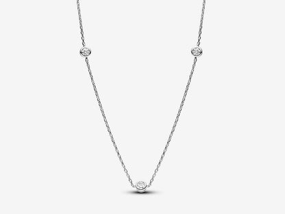 Lab-grown Diamond Station Necklace 0.30 carat tw Sterling Silver