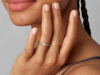 Lab-grown Diamond Bezel Ring 0.25 carat tw Sterling Silver