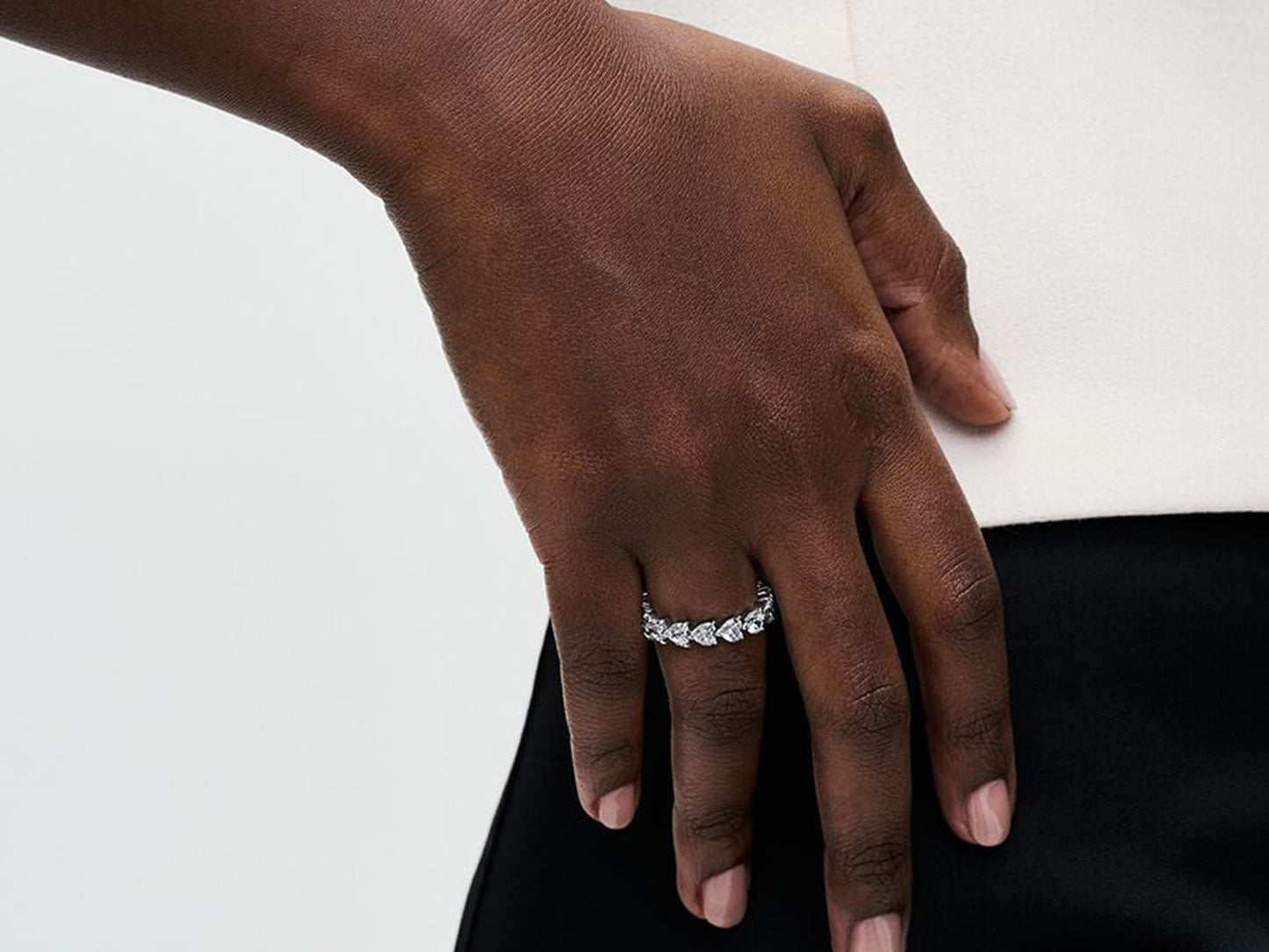 Row of Hearts Eternity Ring