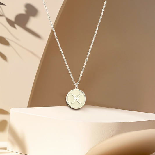 Aries Constellation Silver 'O' Chain Necklace