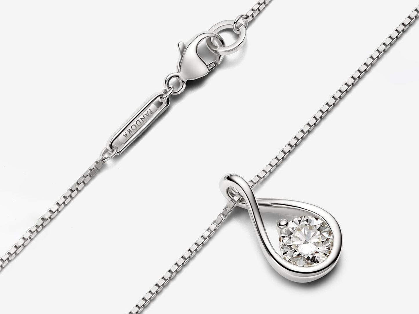 Lab-grown Diamond Pendant Necklace 1.00 carat tw 14k White Gold