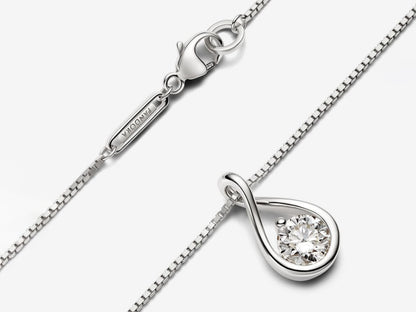 Lab-grown Diamond Pendant Necklace 1.00 carat tw 14k White Gold