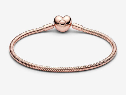 Heart Clasp Snake Chain Bracelet