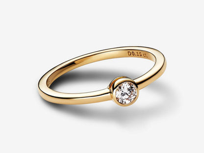 Lab-grown Diamond Bezel Ring 0.15 carat tw 14k Gold