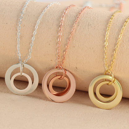 Rose Gold Geometric Pendant Necklace