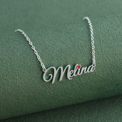 Stylish Silver Necklace with Letter Pendant