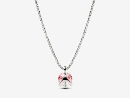 Lab-grown Pink Diamond Pendant Necklace 1.00 carat tw 14k White Gold