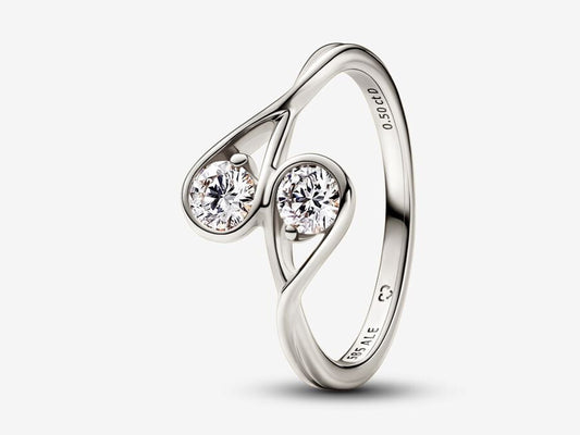 Lab-grown Diamond Double Facing Ring 0.50 carat tw 14k White Gold