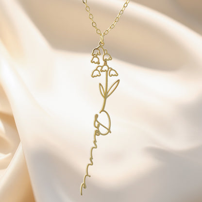 Elegant Stainless Steel O-Chain Necklace with Tulip Pendant