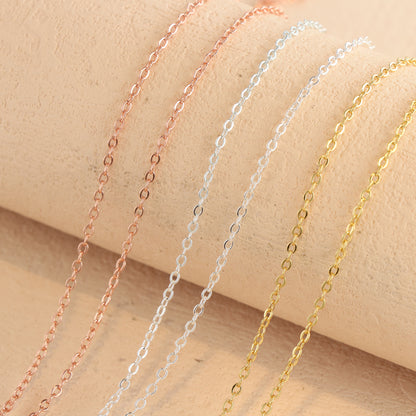Silver Stainless Steel O-Chain Necklace with Circular and Letter Pendant