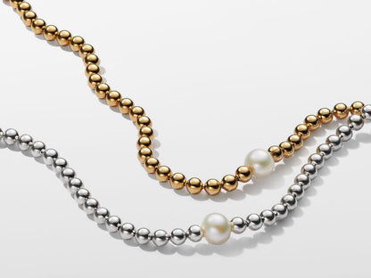 Treated Freshwater Cultured Pearl & Beads Collier Necklace