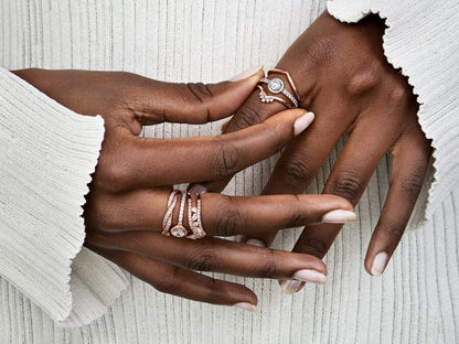 Classic Sparkle Halo Ring