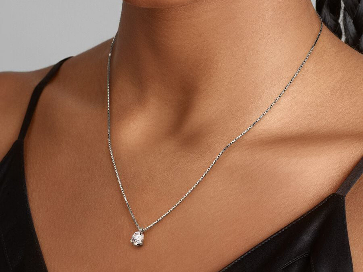 Lab-grown Diamond Pendant Necklace 1.00 carat tw 14k White Gold