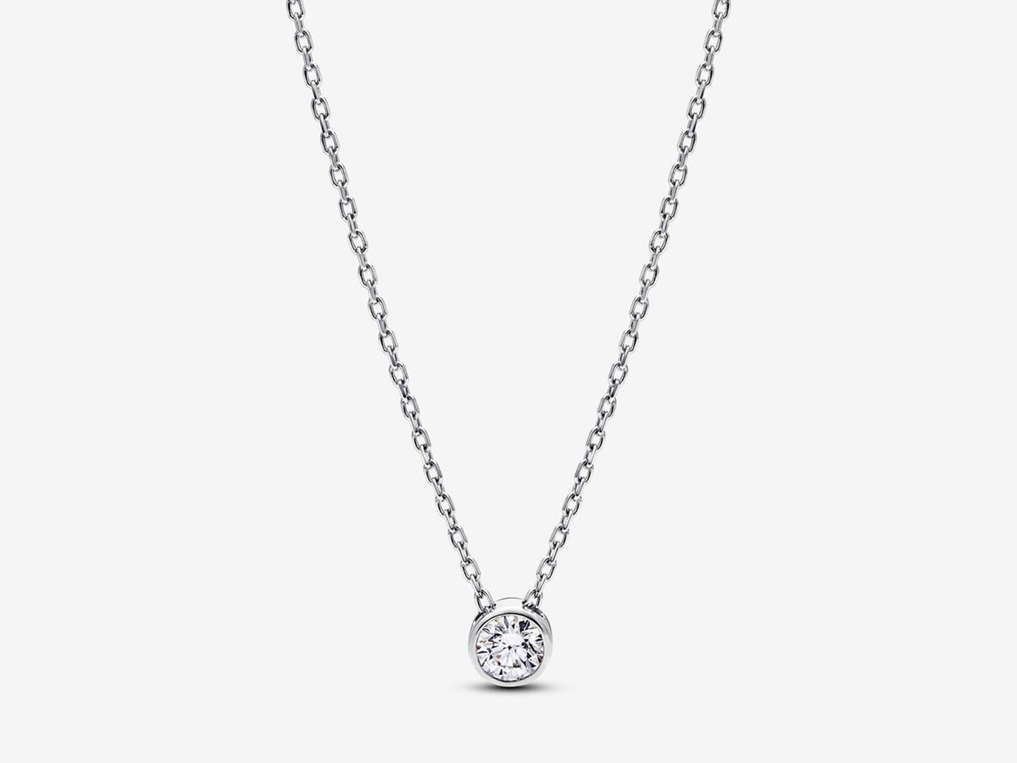 Lab-grown Diamond Bezel Pendant Necklace 0.25 carat tw Sterling Silver
