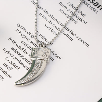Fashion Stainless Steel Ivory Pendant Necklace