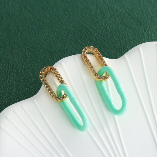 Rectangular Pendant Fashion Earrings