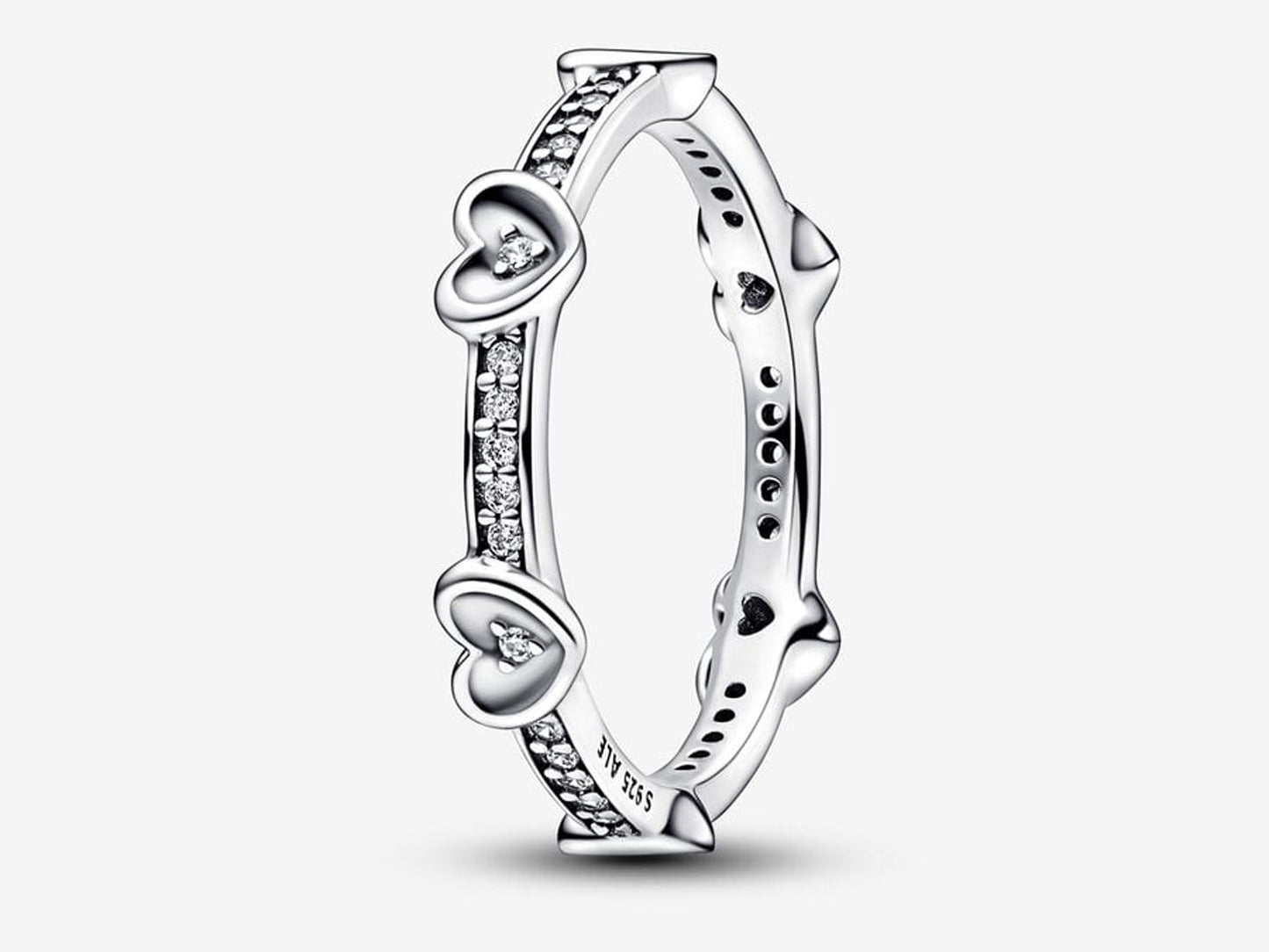 Radiant Sparkling Hearts Ring