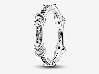 Radiant Sparkling Hearts Ring