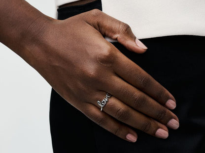 Handwritten Love Ring