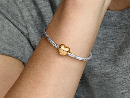 Heart Clasp Snake Chain Bracelet
