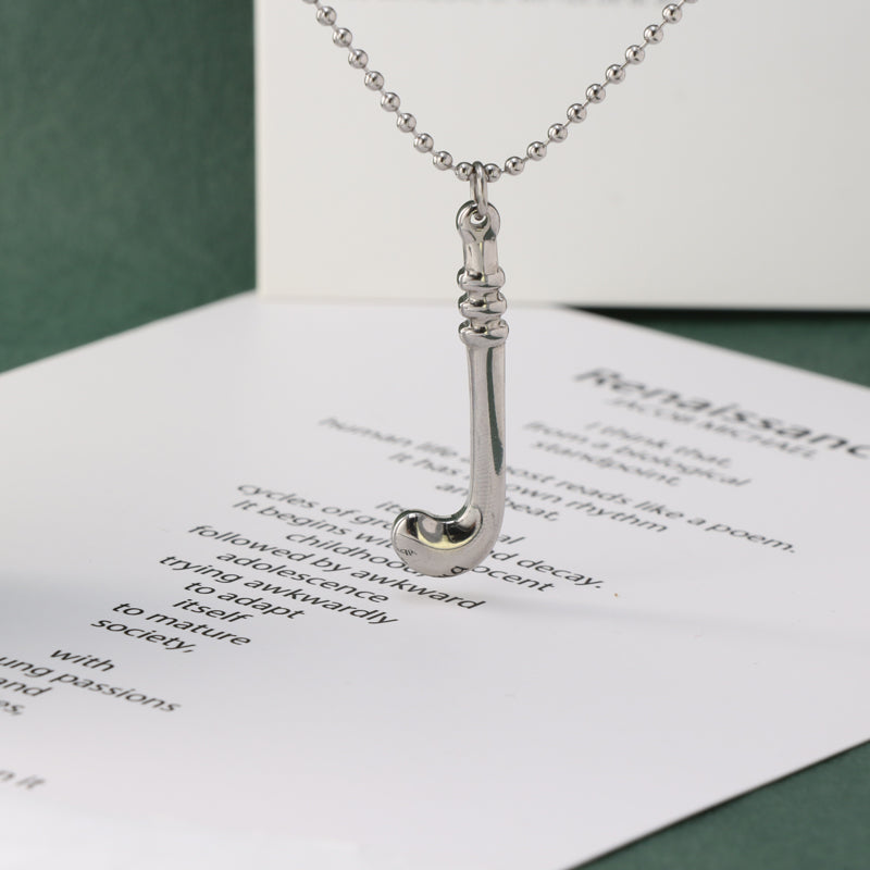 Trendy Silver Stainless Steel Golf Club Pendant Chain