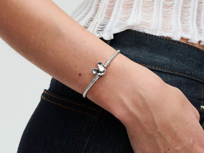 Disney Mickey Mouse Clasp Moments Snake Chain Bracelet