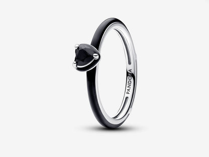 Black Chakra Heart Ring