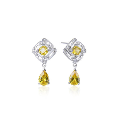 925 Sterling Silver Diamond Stud Earrings - Playful Cartoon Style Earrings with Plastic Backs