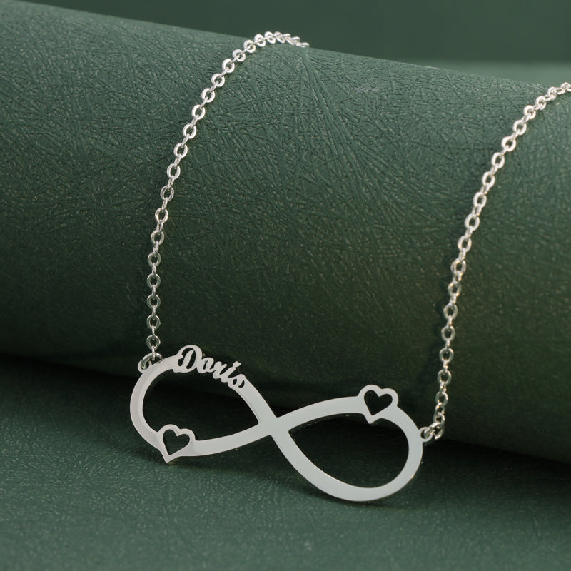 Unique Silver O-Link Pendant with Letters