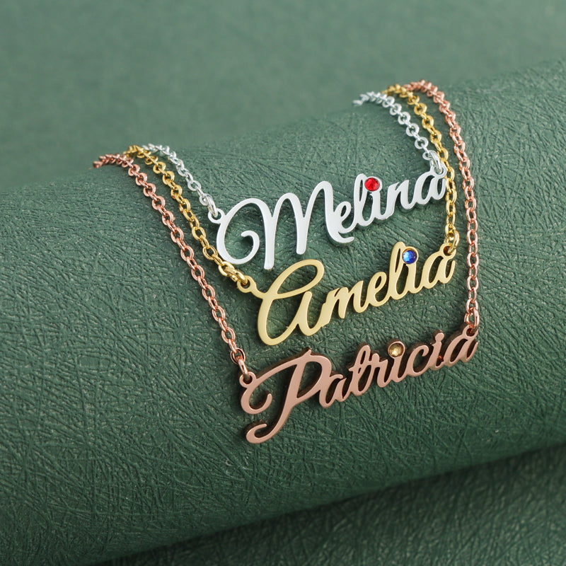 Stylish Silver Necklace with Letter Pendant