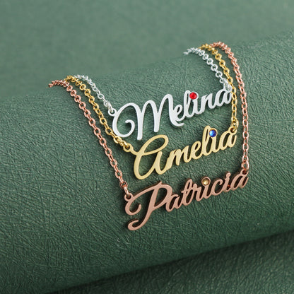 Stylish Silver Necklace with Letter Pendant
