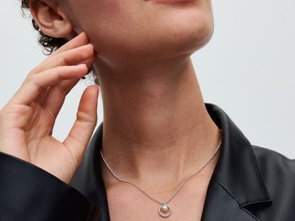 Treated Freshwater Cultured Pearl & Pavé Collier Necklace