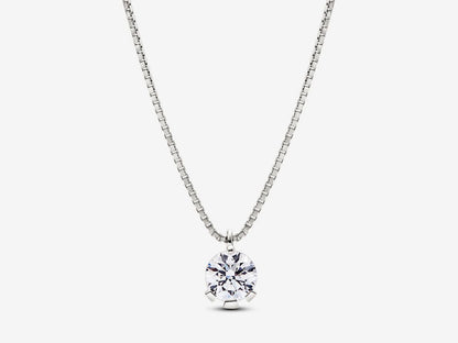 Lab-grown Diamond Pendant Necklace 1.00 carat tw 14k White Gold