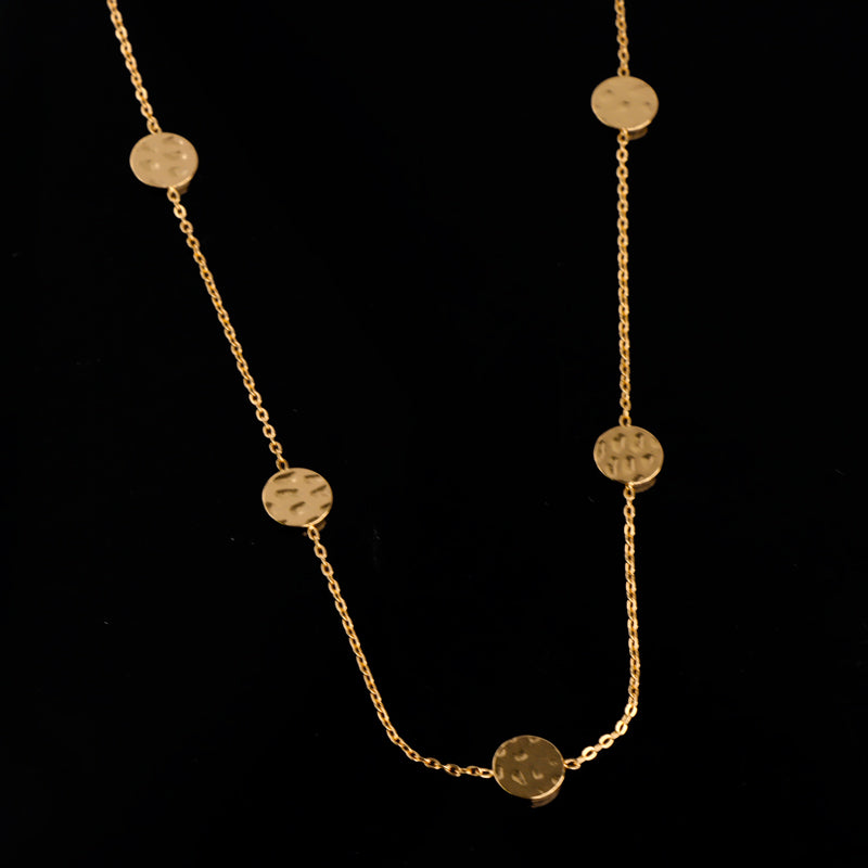 Rose Gold O-Chain Necklace adorned with Circular Pendant
