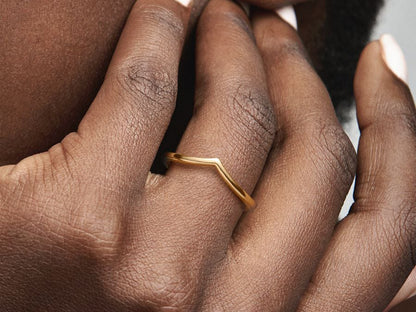 Polished Wishbone Ring