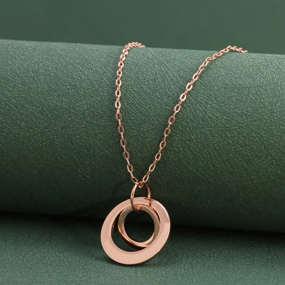 Rose Gold Geometric Pendant Necklace