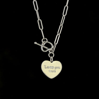 Silver O-Chain Jewelry with Heart-shaped Geometry