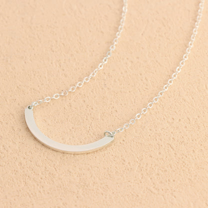 Stylish Pendant Silver O-Shaped Necklace