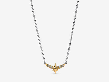 Marvel Captain Marvel Octogram Star Two tone Pendant Necklace