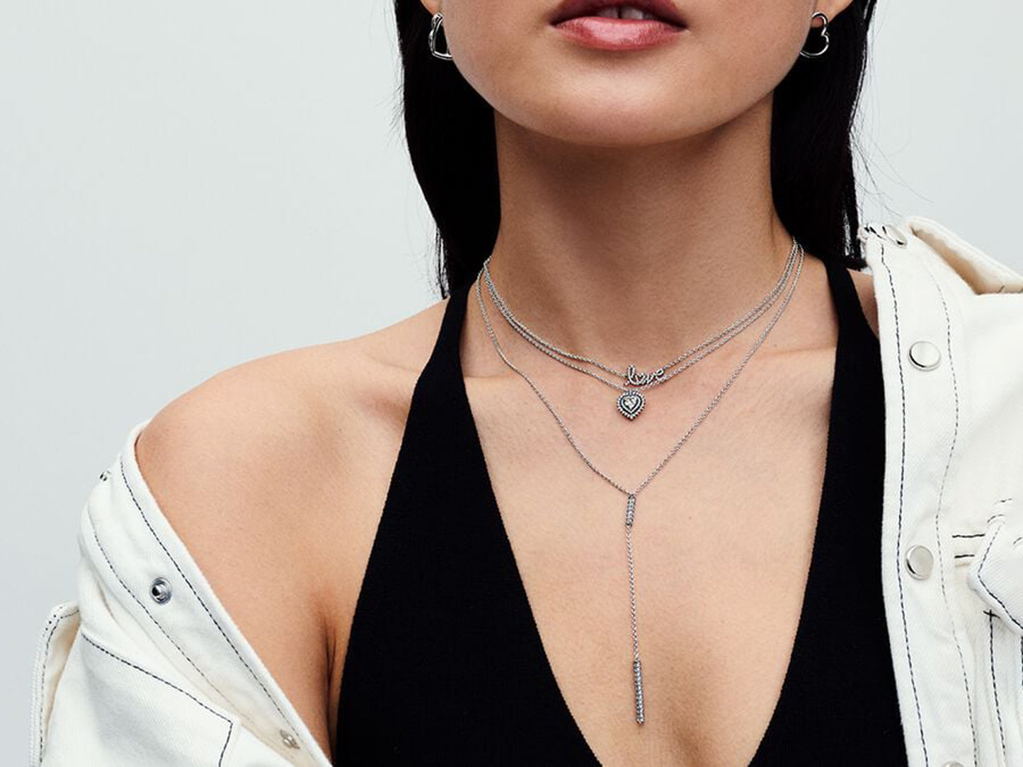 Sparkling Handwritten Love Collier Necklace