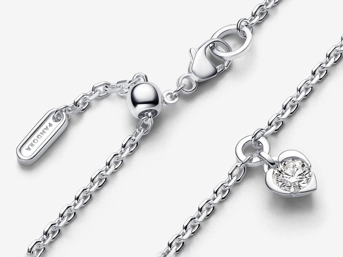 Lab-grown Diamond Heart Chain Bracelet 0.25 carat tw Sterling Silver