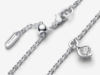 Lab-grown Diamond Heart Chain Bracelet 0.25 carat tw Sterling Silver