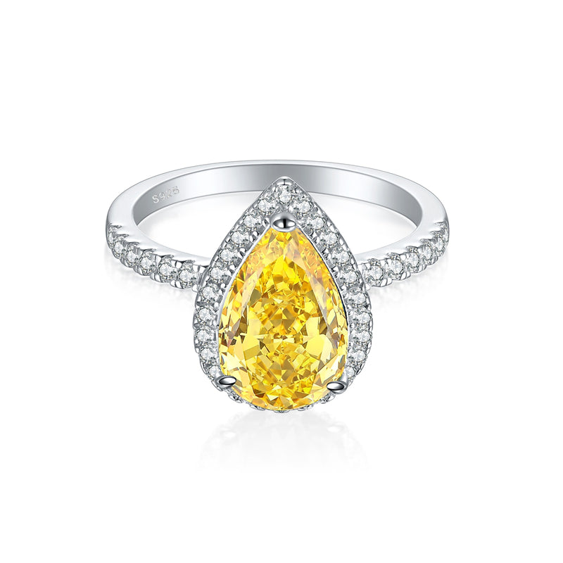 4ct Gemstone 925 Silver Ring - Bold Flame & Ice-Cut Statement Band for Women