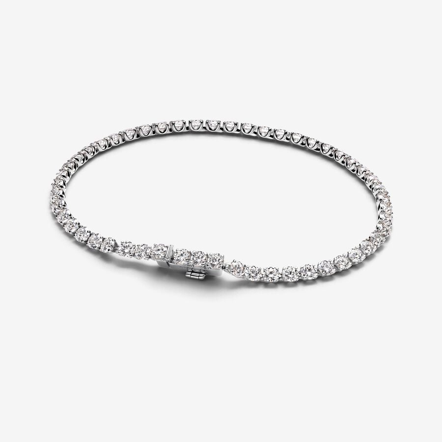 14k White Gold LabGrown Diamond Bracelet