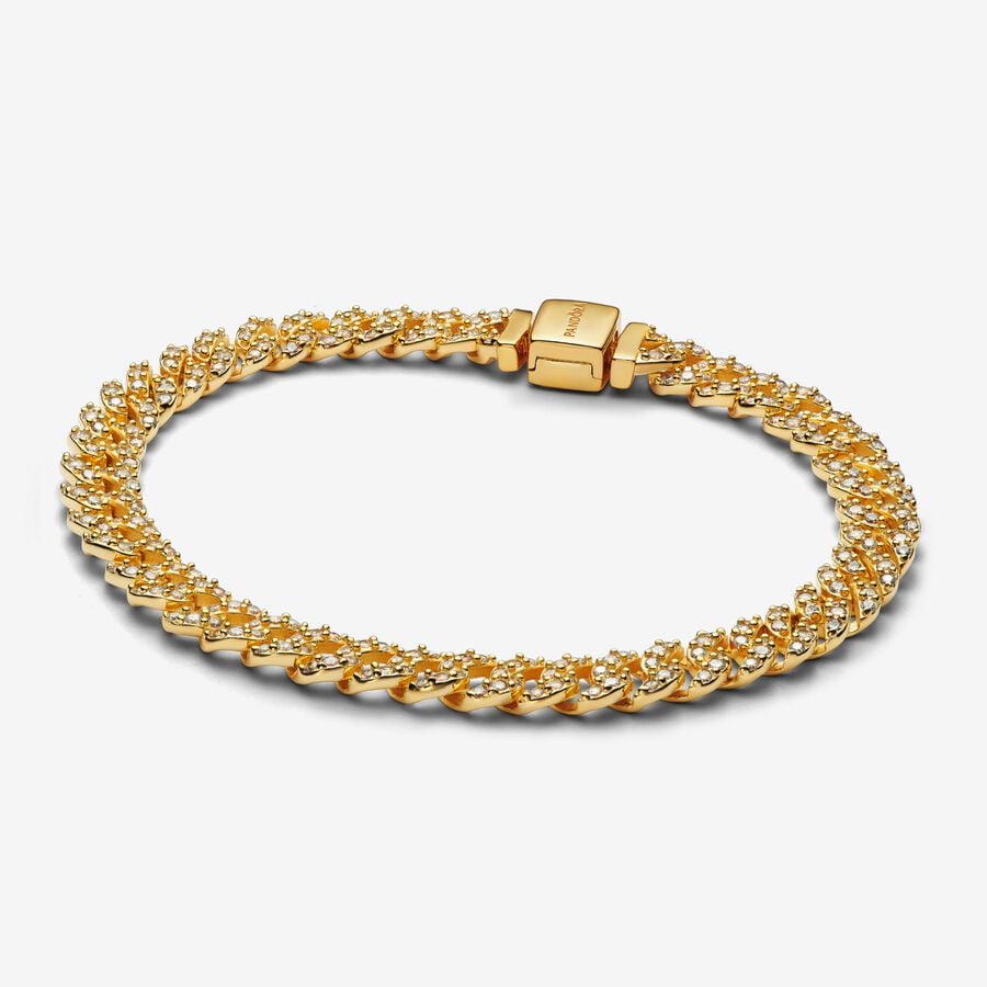 GoldPlated Pavé Chain Bracelet