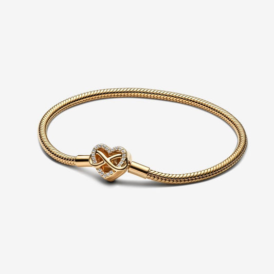 14k GoldPlated Infinity Heart Bracelet