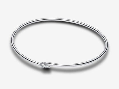 Lab-grown Diamond Open Bangle 0.25 carat tw Sterling Silver