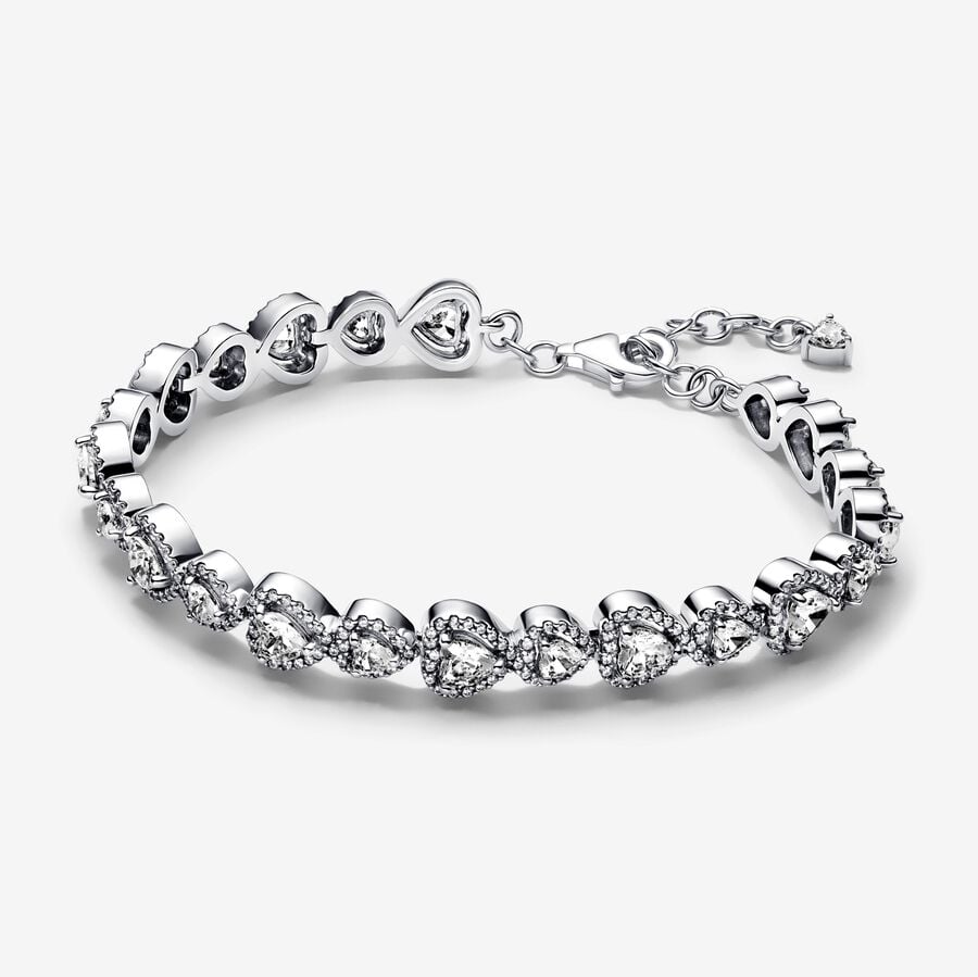 Cubic Zirconia Heart Bracelet