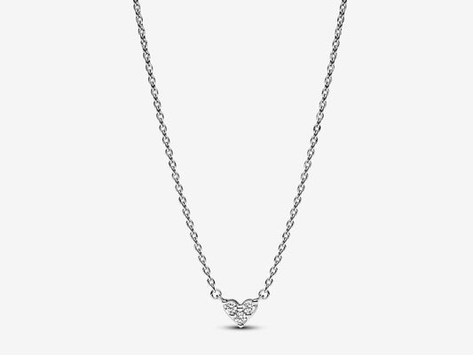 Triple Stone Heart Collier Necklace